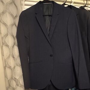 H&M Mens Blue Blazer Jacket/ Sports Coat 36R Super Skinny Fit